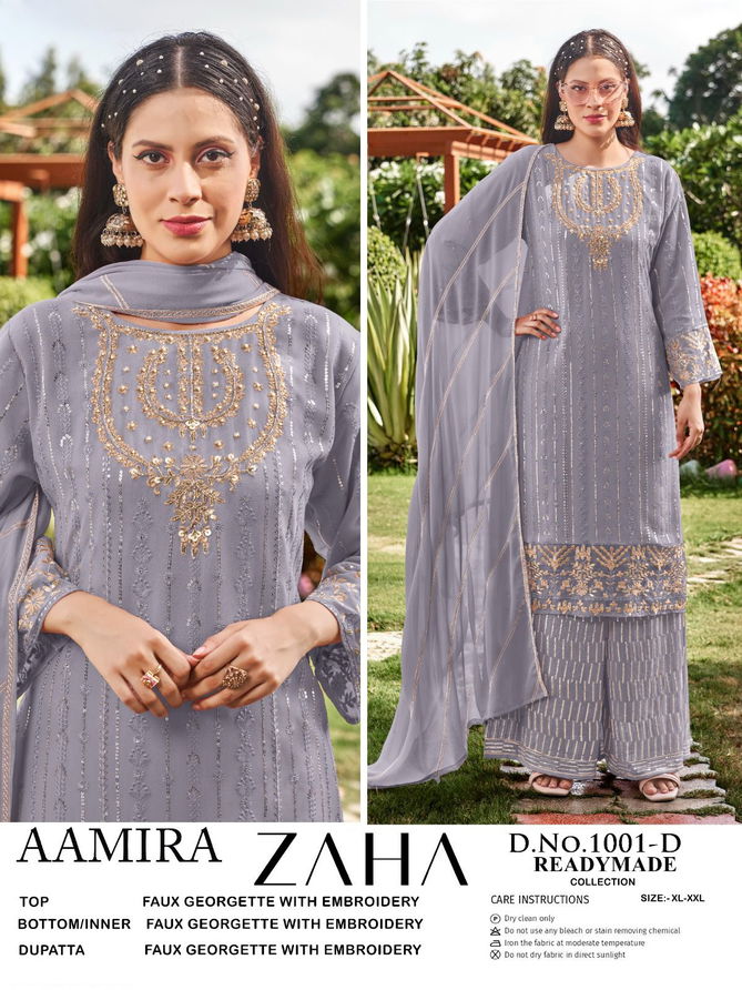 Aamira By Zaha Faux Georgette Pakistani Readymade Suits Wholesale Shop In Surat
